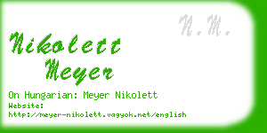 nikolett meyer business card